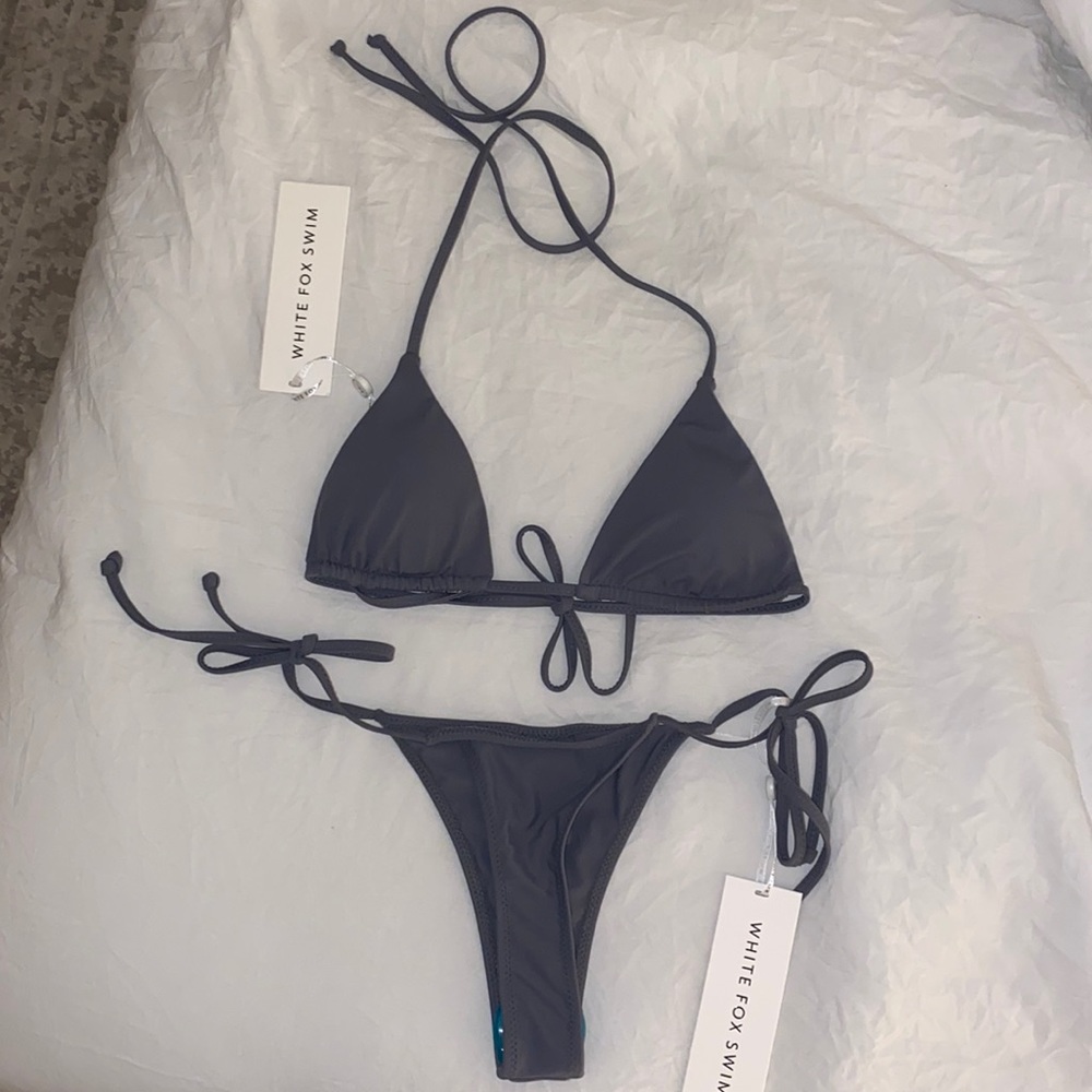 White Fox Boutique tie bikini set
